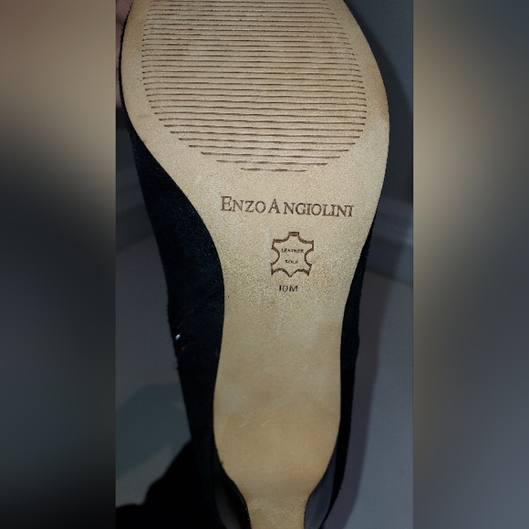 Enzo Angiolini Billion Black Fabric Tall Boots Size 10M NWOB - Picture 6 of 10